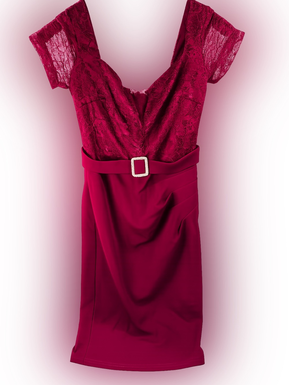 Miusol Women's Burgundy and Red Dress